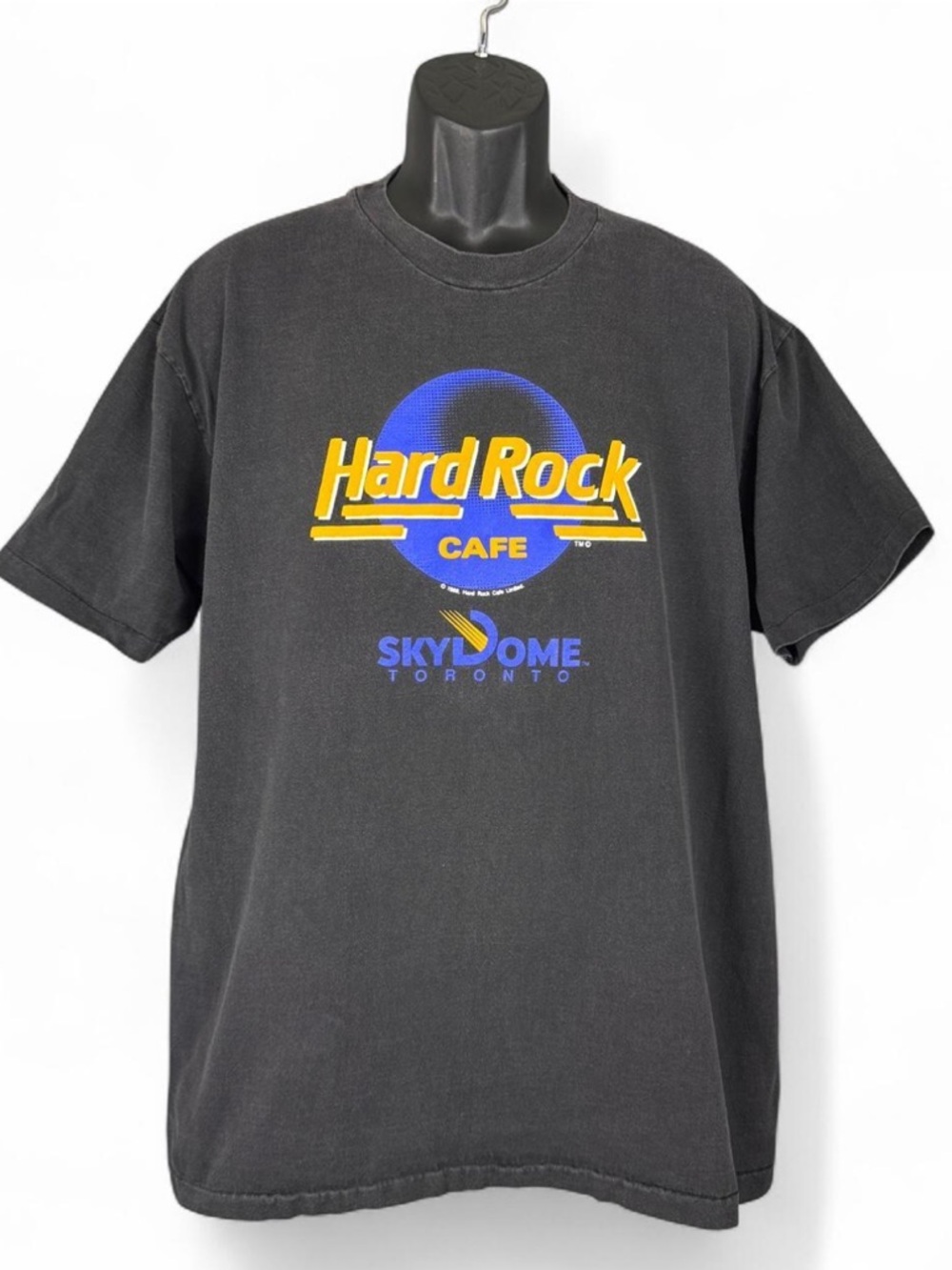 Vtg Hard Rock Cafe Toronto Skydome 80s Single Stitch Smoked Out Faded Tee Sz XL